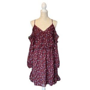 Sugarlips Cold Shoulder Floral Dress M